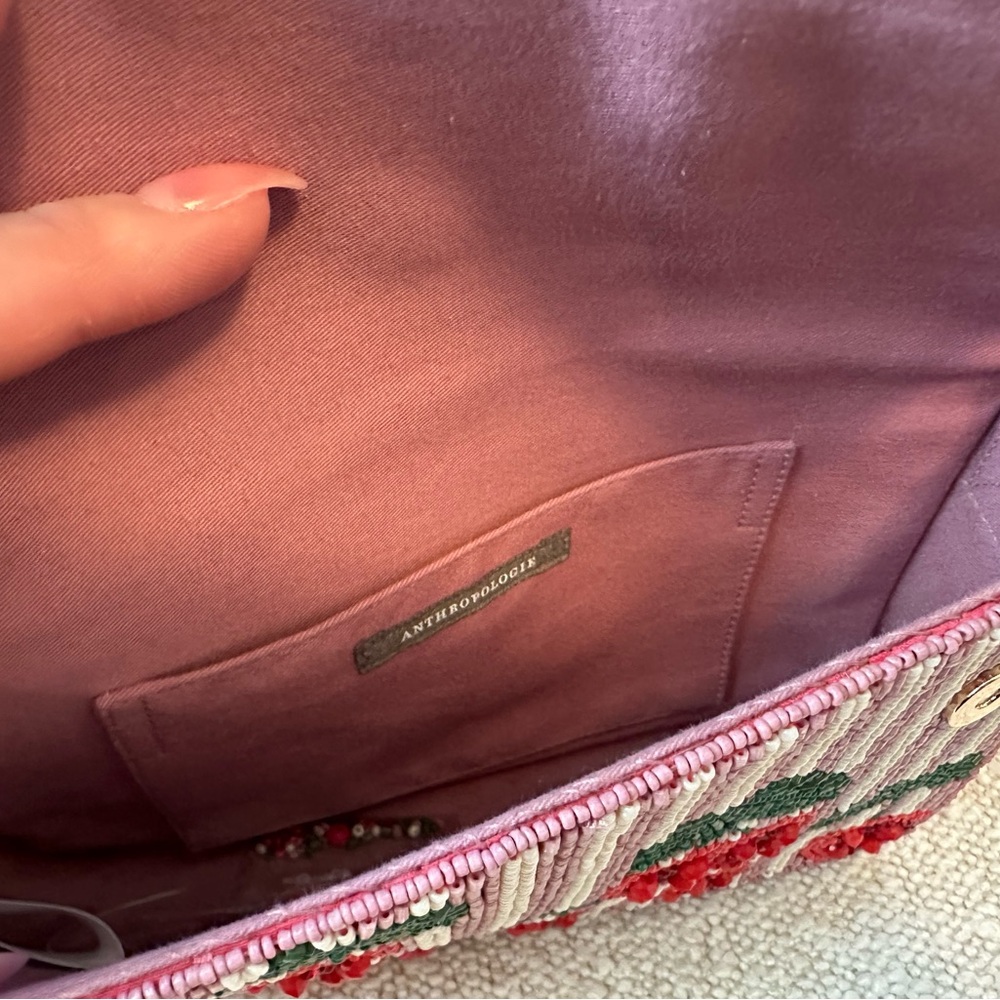๐๐ EUC RARE ANTHROPOLOGIE x MAEVE - Fiona Beaded Shoulder Bag: Cherries - Picture 5 of 8